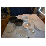 Assortment of baking pans, dishes