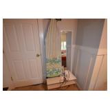 Iron, Ironing board, mirror, shoe Rack