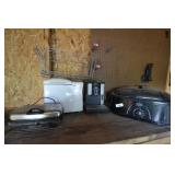 Bread machine, coffee maker, roaster oven