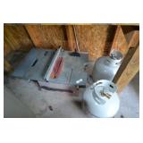 Skill table saw, 2 propane tanks (one with
