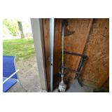 Stihl weed eater, metal saw horse