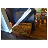 Card table, light, foot stool