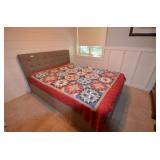 Full size Gray colored tufted bed