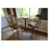 Bar top table 42 inch, 2 bar stools (30 inch