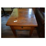 End table, heavily worn