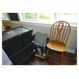 Odd chair, extendos, storage containers
