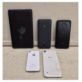 (4) Old Cell Phones and Amazon Tablet- As