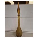MCM Amber Empoli Genie Bottle Decanter- 22.5'