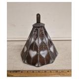 Early Lead Glass Lamp Shade, Amber and Hearts -