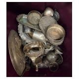 Tote full of Vtg Silver Tone Pcs, unchecked for