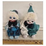 Pair of Vtg Clown Dolls - Heavy