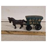 Cast Iron USA Mail Cart