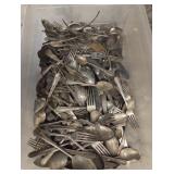Large Qty of Silver Tone Flatware- unchecked for