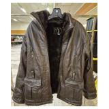 Men's Genuine Leather Coat by Lemo, made in USA,