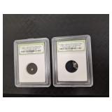 (2) Authentic Meteorite Space Rocks- Specifics On