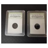(2) Authentic Meteorite Space Rocks- Authentic-