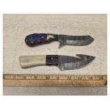 (2) Damascus Knives