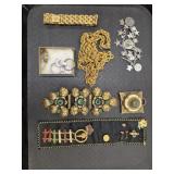 Jewelry and Pins- Including Gold Tone Pieces