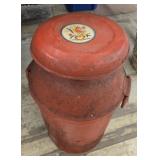 Vintage Red Milk Can