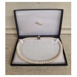 Cultured Pearl Necklace - 7' long, magnetic Clasp