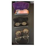 (4) Antique Pairs of Glasses