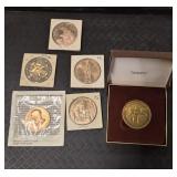 (6) Medallions including 1943 All Men are Created