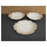 (3) Havilan Limoges Clover Leaf Serving Bowls