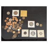 Qty of Vtg Foreign Coins