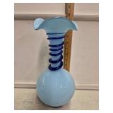 Blue Art Glass Vase