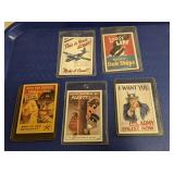 (5) 1992 Reproduction WWII Cards