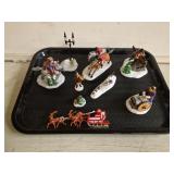 (7) Dept 56 Figurines - some chips