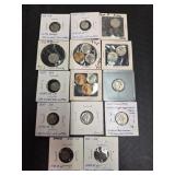 Qty Coins- Including Dimes and Foreign Coins