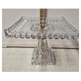Vintage Cake Stand- Clear w Slight Purple Tint