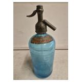 M.S. Bottling Co. Bronx NY Blue Seltzer Bottle
