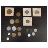 Qty of Vtg Foreign Coins including Poland and
