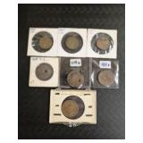 (7) UnitedStatesofAmerica 1/2, 1 and 2 Cent Coins