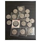 (16) JFK 50 Cent Coins - 1971 - 1988