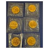 (6) Medallions including Presidents and Buildings