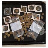 Qty of Vtg Vtg Pennies including 1950's