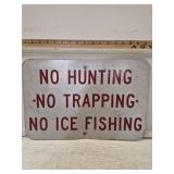 Vintage Metal No Hunting Sign
