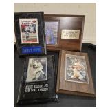 (4) Sports Card Plaques including Emmitt Smith