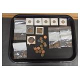 Qty of Vtg Pennies and Switzerland Coins