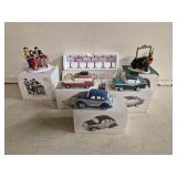 (6) Department 56 Christmas Figures and Cars