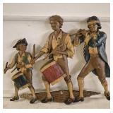 Metal Revolutionary War Wall Art marked Sexton