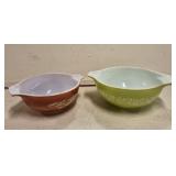 (2) Pyrex Bowls- Autumn Wheat and Spring Blossom