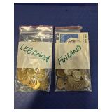 Finland and Lebanon Coins