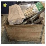 Vintage Wooden Tote w Tools