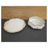 Havilan Limoges Clover Leaf Round Platter and