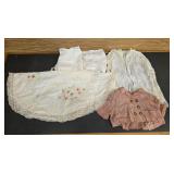 Antique Linens - Table Cloth and Children's