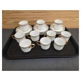 (10) Havilan Limoges Clover Leaf Demitasse Cups